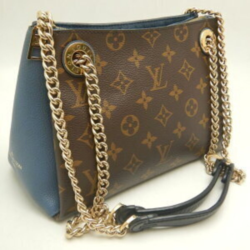 LOUIS VUITTON Monogram Surene Shoulder Bag Brown Blue - Picture 2 of 9
